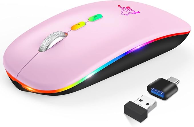 HOTLIFE Pink LED Wireless Mouse: The Ultimate Aesthetic Tech Upgrade | Tech Vortex