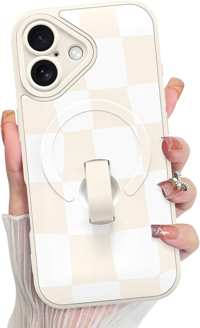 Upgrade Your iPhone 17: Chic Checkered MagSafe Case with Kickstand | Tech Vortex