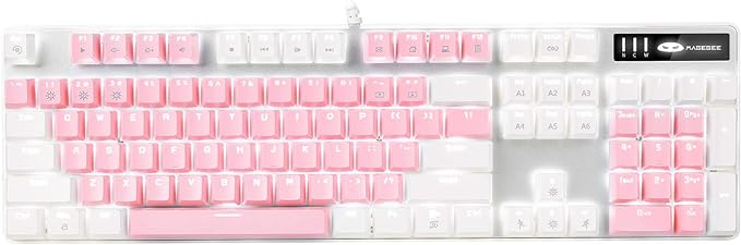 MageGee Mechanical Keyboard: The Ultimate White & Pink Gaming Upgrade | Tech Vortex