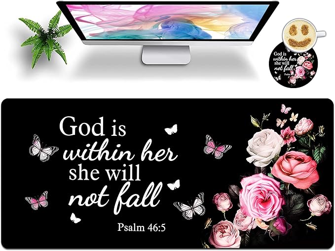 Ultimate Desk Upgrade: Bible Flowers XXL Extended Gaming Mouse Pad | Tech Vortex
