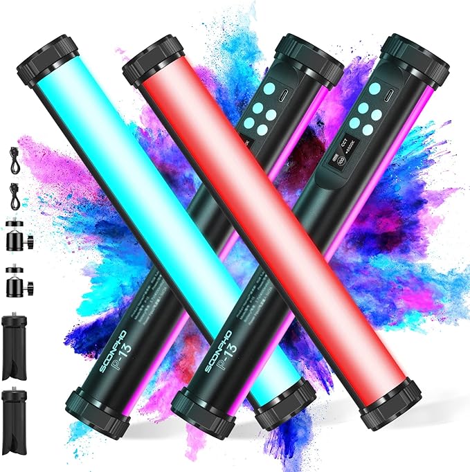 Level Up Your Stream: The Ultimate Magnetic RGB Light Wand 2-Pack | Tech Vortex