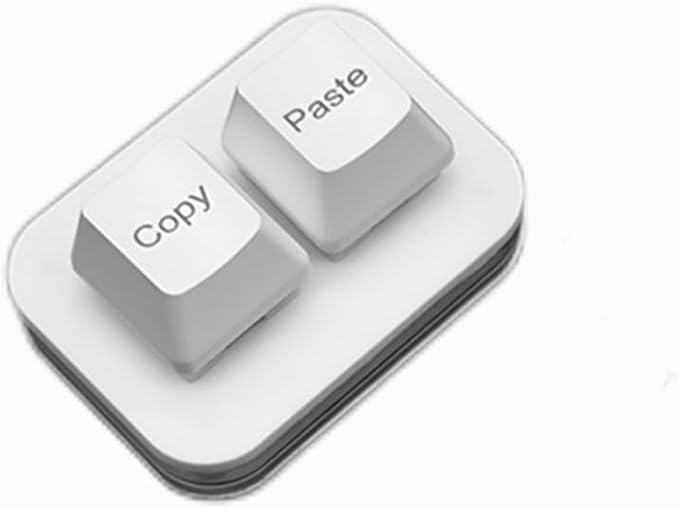 Sanjimida USB Mini 2-Key Copy and Paste Keyboard - Programmable Macro, Hot Swappable Mechanical With 1.5 Meter USB Data Cable (White)