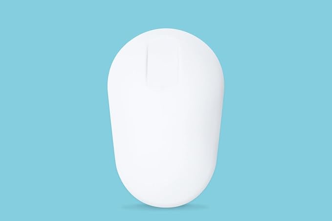 PUREKEYS Medical Mouse Touch Scroll Wireless White for Hospital, Dentist, Cleanroom, Laboratory and Industrial. Easy to Clean Hygienic Flat and Flexible Silicone