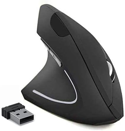 Ergonomic Left-Handed Wireless Vertical Mouse, 2.4G, 3 Adjustable DPI (800/1200/1600), Specially for Left Handers
