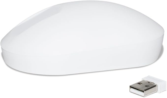 PUREKEYS Medical Mouse Touch Scroll Wireless White for Hospital, Dentist, Cleanroom, Laboratory and Industrial. Easy to Clean Hygienic Flat and Flexible Silicone