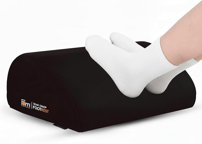 Friends of meditation Foot Rest for Office Chair | Foot Stool for Sofa | Ergonomic Foot Rest Under Table/Desk | Leg Resting Stool | Removable Cover | Black