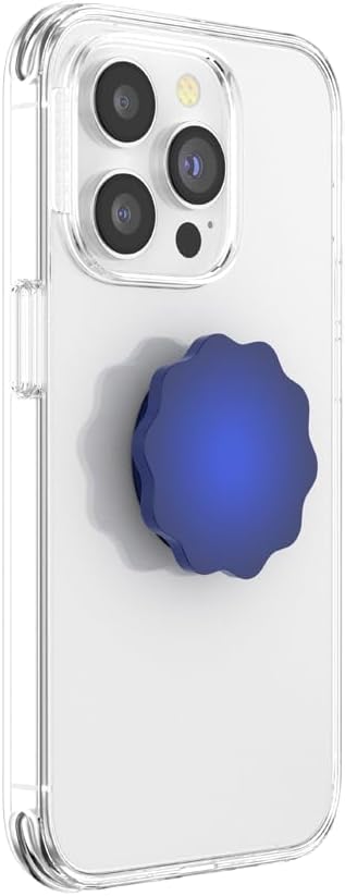 PopSockets Adhesive Phone Grip, Holder, Phone Stand, Blue - Molded Flower Cobalt