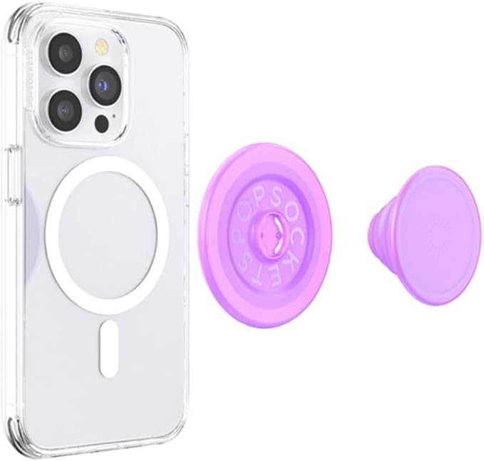 PopSockets Phone Grip for MagSafe, Magnetic Holder, Phone Stand, Cute Pink - Opalescent Pink