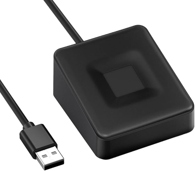 TEC ESS Enhanced Sign in Security USB Fingerprint Biometric Passkey Scanner – SecureTouch WireKey Fast Login <1s Windows Hello Business 360° Recognition TE-FPA-CA1