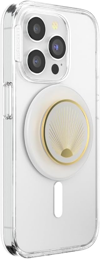 PopSockets Phone Grip for MagSafe, Magnetic Holder, Phone Stand, White - Enamel Radiant White