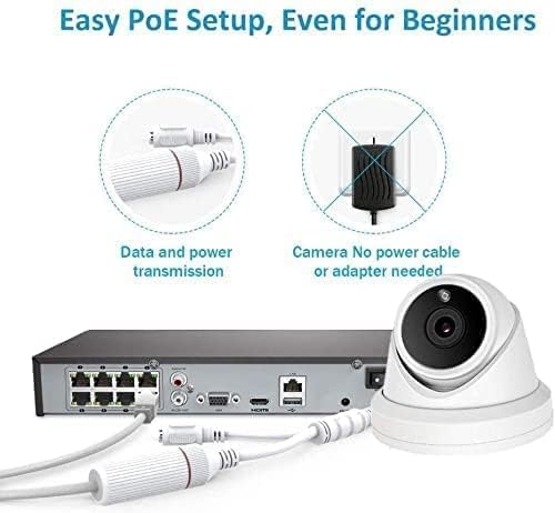 Marquis 4MP PoE IP Turret Camera SonyStarvis Sensor with Microphone, Audio, IP Security Camera Outdoor Night Vision 98ft Weatherproof IP67 Outdoor Compliant Wide Angle 2.8mm