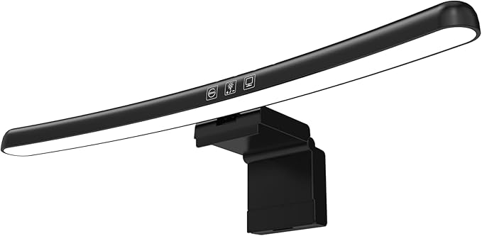 BY-J Computer Monitor Light Bar, Eye-Care USB Reading LED Task Lamp with Touch Control, Fit for Curved Monitor, No Screen Glare Dimmable Desk Lamp Computer Monitor Light Bar for Screen Home Office