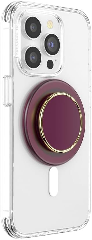 PopSockets Phone Grip for MagSafe, Magnetic Holder, Phone Stand, Red - Red Wine