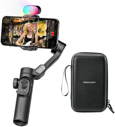 Gimbal stabilizer for Smartphone,Gesture Control/face Tracking,Magnetic Fill Light, Foldable Handheld Phone Gimbal, Portable Hard Case, EVA Protective Storage Bag w/Hand Strap, Smart XE KIT & B30