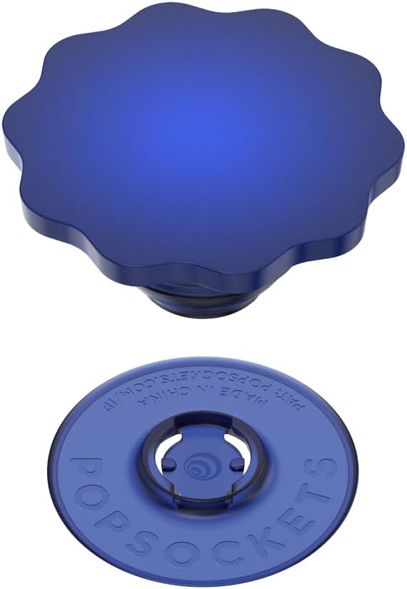 PopSockets Adhesive Phone Grip, Holder, Phone Stand, Blue - Molded Flower Cobalt