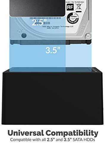 SABRENT 4-Bay USB 3.0 Docking Station for 2.5” & 3.5” SATA HDD & SSD, Trayless Design, USB 3.0 5Gbps, Offline Clone Function (DS-U3B4)