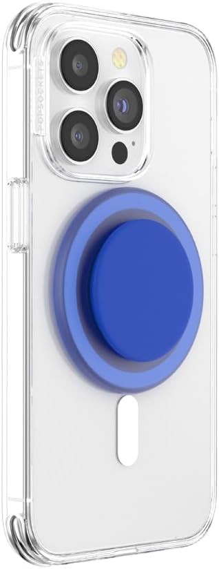 PopSockets Phone Grip for MagSafe, Magnetic Holder, Phone Stand, Blue - Cobalt
