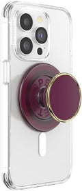 PopSockets Phone Grip for MagSafe, Magnetic Holder, Phone Stand, Red - Red Wine