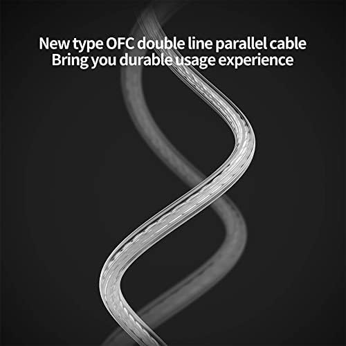 CCA CRA in Ear Monitor, Ultra-Thin Diaphragm Dynamic Driver IEM Earphones, Clear Sound & Deep Bass in Ear Headphones, Wired Gaming Earbuds with 2 Pin Detachable Cable for Singer Musicians Drummers
