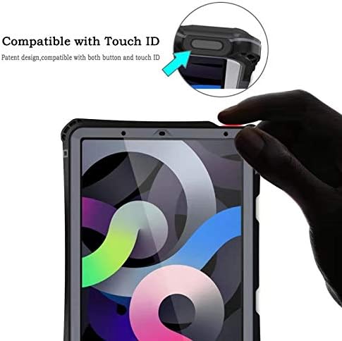 Shellbox Case for iPad Air 4th/5th Generation 2022-2020, Waterproof Dustproof Shockproof Case with 360° Full-Body Protection,Lanyard and Kickstand