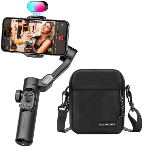 Gimbal Stabilizer Smartphone iPhone Video: iPhone Stabilizer Gimbal Smartphone Foldable 3-Axis Handheld Portable Android Gimbal AOCHUAN Smart XE Series (Smart XE KIT&B10)