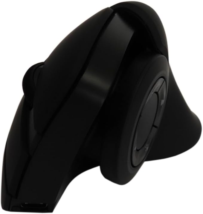 MOJO Master Grip Rechargeable Silent Vertical Mouse - Bluetooth/Wireless Ergonomic Mouse w/Adjustable Sensitivity and Quiet Buttons, Custom Software