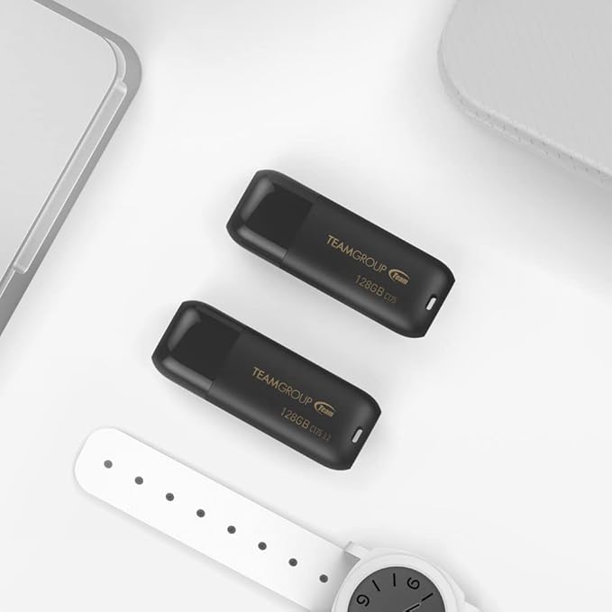TEAMGROUP C175 128GB 10 Pack USB 3.2 Gen 1 (USB 3.1/3.0) Read 100MB/s Flash Thumb Drive, External Data Storage Memory Stick Compatible with Computer/Laptop Matte Black TC1753128GB23