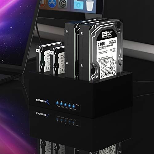 SABRENT 4-Bay USB 3.0 Docking Station for 2.5” & 3.5” SATA HDD & SSD, Trayless Design, USB 3.0 5Gbps, Offline Clone Function (DS-U3B4)