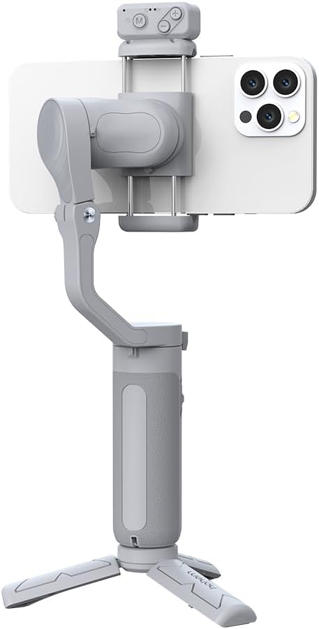 hohem iSteady XE Kit Gimbal Stabilizer for Smartphone 3-Axis Cell Phone Handheld Gimbal with Fill Light,Stabilizer for iPhone&Android Lightweight Youtuber Vlogging Live Stream