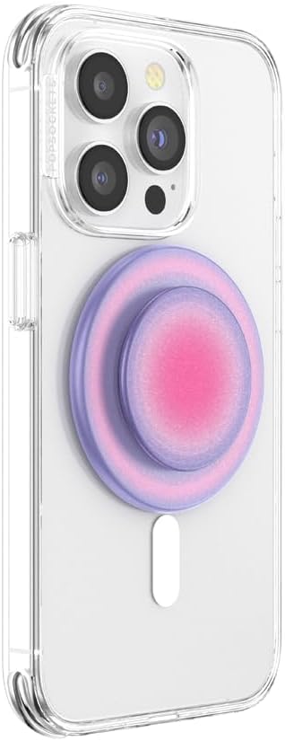 PopSockets Phone Grip for MagSafe, Magnetic Holder, Phone Stand, Cute Pink - Aura