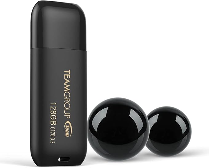 TEAMGROUP C175 32GB USB 3.2 Gen 1 (USB 3.1/3.0) Read 75MB/s Flash Thumb Drive, External Data Storage Memory Stick Compatible with Computer/Laptop Matte Black TC175332GB01