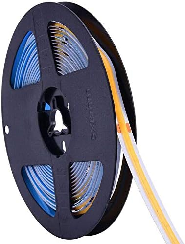 16.4FT/5M COB Flexible LED Strip Light DC12V/24V 528leds/m Bendable Tape (24V, Cold White)