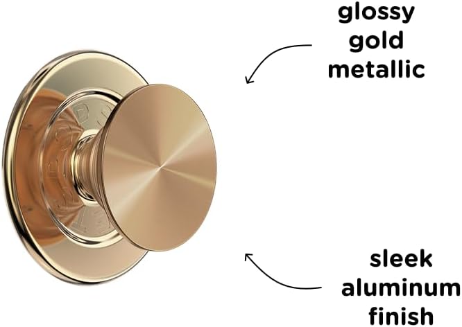 PopSockets Phone Grip for MagSafe, Magnetic Holder, Phone Stand, Enamel - Alum Radial Gold