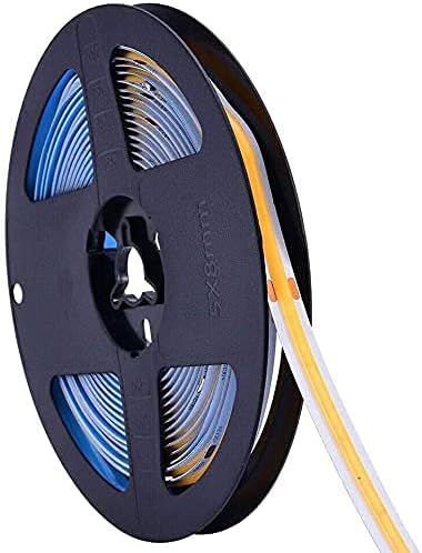 16.4FT5M COB Flexible LED Strip Light DC12V24V 528ledsm Bendable Tape (24V, Orange)