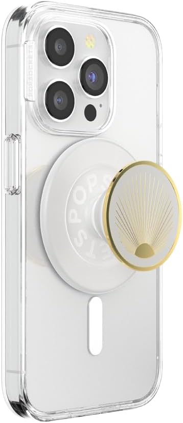PopSockets Phone Grip for MagSafe, Magnetic Holder, Phone Stand, White - Enamel Radiant White