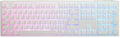 Ducky One 3 White 100% Mechanical Keyboard: Quack Mechanics Dampening, Hot-Swappable Cherry Silent Red Switches, High-Density PBT Doubleshot Keycaps, RGB, US, White