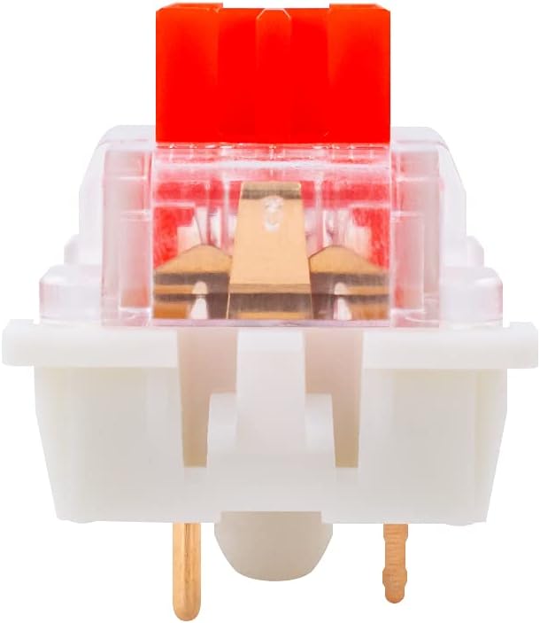 outemu Red Switches 65-Pack, 3 Pin Key Switches - Cherry MX Equivalent DIY Replaceable Switches for Mechanical Keyboard 45gf Linear/RGB/Dustproof