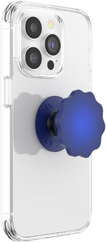 PopSockets Adhesive Phone Grip, Holder, Phone Stand, Blue - Molded Flower Cobalt