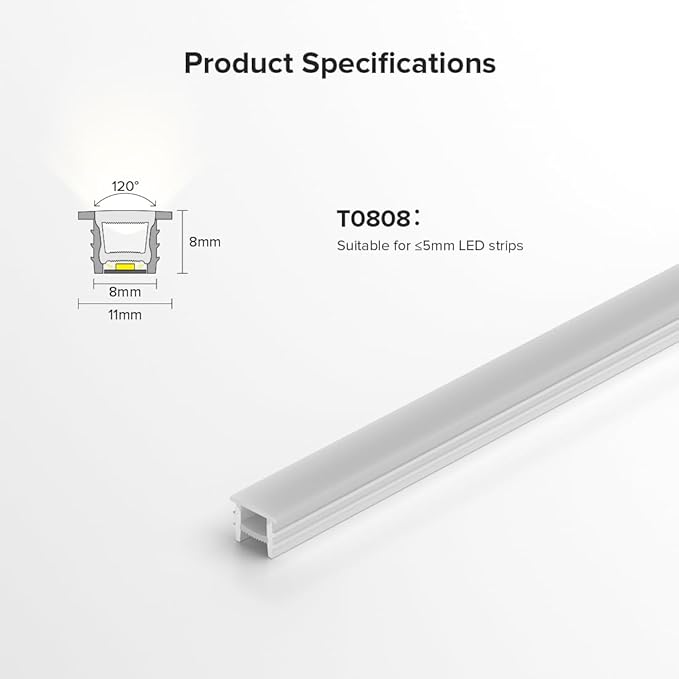 BTF-LIGHTING Silicone LED Channel System 32.8Ft Flexible Milky White Cover DIY Spotless Tube for ≤5mm Width LED Strip,Neon Rope Light Channel Diffuser, for Kitchen Cabinet, Room, Patio(No LED Strip)