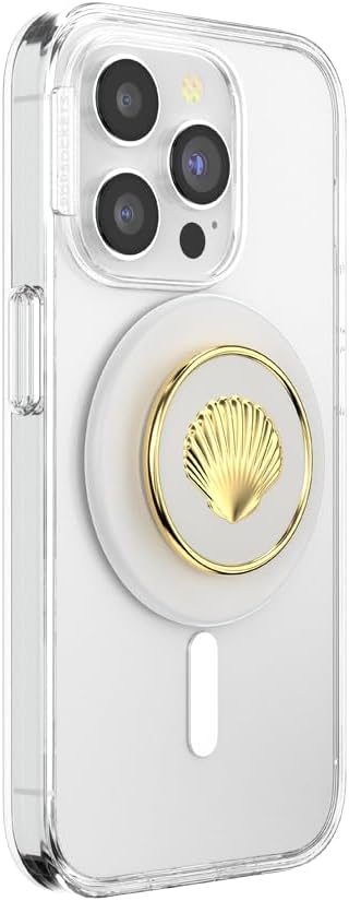 PopSockets Phone Grip for MagSafe, Magnetic Holder, Phone Stand, Enamel - Enamel Venus White