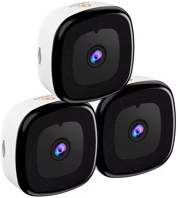 3MP 2K Window Camera,2.4GHz & 5GHz WiFi Indoor Cameras for Home Security with ChroMax Al Color Night Vision,Person & Motion Detection,24/7 Recording,Easy & Quick Install(3pcs)