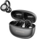 Open Ear Headphones, Wireless Earbuds for Sports Running Gym, 24H Battery, Sweat Proof, BT5.4, Noise Cancelling Mic, Wireless Charging Case for iOS Android (Style 1:Black)