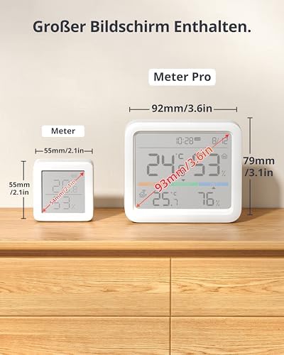 SwitchBot Bluetooth Temperature and Humidity Monitor Meter Pro Bundles with IP65 Outdoor Thermometer