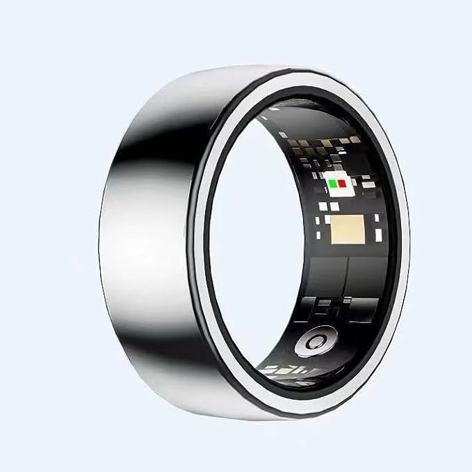 Smart Ring with Sleep Monitoring, Step Counting, Heart Rate, Blood Oxygen for iOS and Android, Health Tracker,No Subscription Fee (Silver, 9#)