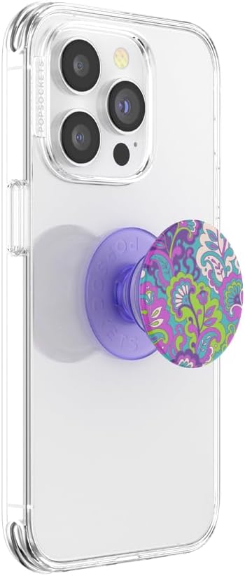PopSockets Adhesive Phone Grip, Holder, Phone Stand, Plant-Based - Purple Kamp