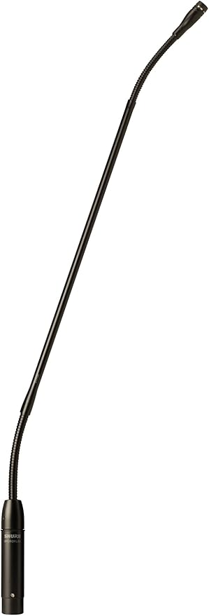 Shure MX418D/C Cardioid Condenser Microphone, 18" Gooseneck, Includes Desktop Base with 10' Cable, Logic Functions, Programmable Switch, LED Indicator, Snap-Fit Foam Windscreen