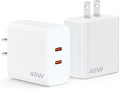 USB C Charger Block, 40W Dual Port Fast Charger 20W Type C Charging Block 3.1A USB Wall Charger Dual Port PD+QC Charging Cube for iPhone 15 16 14 13 12 11 Pro Max XS, iPad, Samsung Phone, Tablet