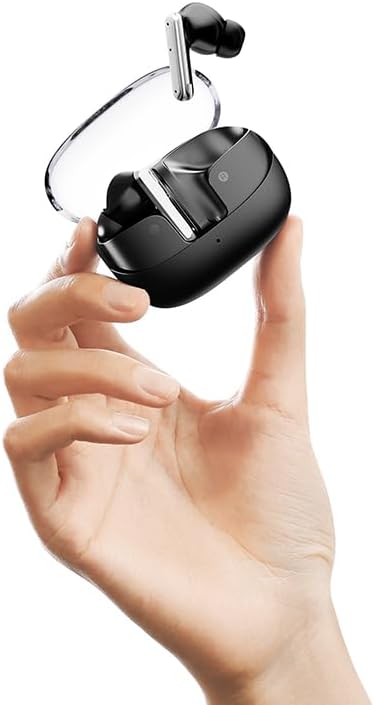 SHANLING MTW60 Headphone TWS Bluetooth 5.3 Earphone HiFi in-Ear Monitor 13mm 35dB with ENC, IPX4 Water Resistance in-Ear Earbuds Sport Earbuds Wireless Earbuds (Black)