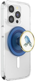 PopSockets Phone Grip for MagSafe, Magnetic Holder, Phone Stand, Blue - Blue Bird