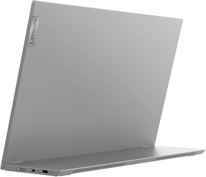 Lenovo L15 Portable Monitor, 15.6” Display, Full HD Resolution, IPS Panel, 250 nits Brightness, 60Hz Refresh Rate, USB-C Ports, Height-Adjustable Stand, Flicker-Free Technology, Grey